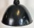 East German Black Enamel Factory Light by LBD Veb Leuchtenbau, Dresden, 1950s For Sale - Image 4 of 18