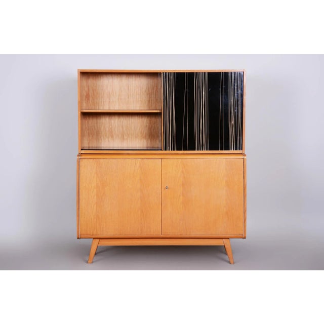 Mid-Century Modern Mid-Century Sideboard in Ash attributed to Bohumil Landsman for Jitona Soběslav, 1950s For Sale - Image 3 of 5