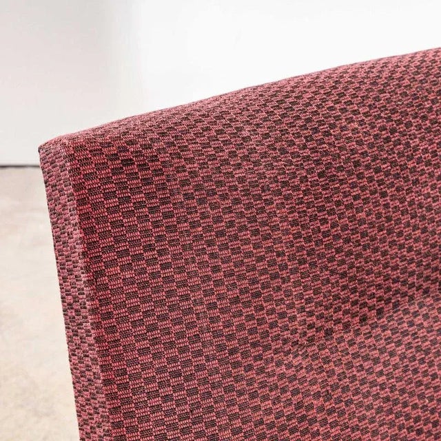 Wood Armchairs with Geometric Aubergine Jacquard Sprung Seat by Jaroslav Šmídek, 1950s For Sale - Image 7 of 10