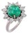 Natural Zambian Emerald Ring With Diamond and 18k Gold For Sale