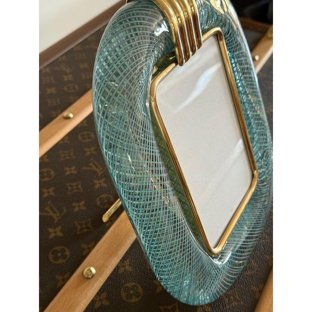 Blue Murano Glass Photo Frame with Filigree, 2000s For Sale - Image 10 of 13