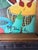 M. Bazile Haitian Folk Art Market Scene Oil on Masonite Board – Framed For Sale - Image 9 of 12