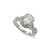 Modern 18k White Gold Gia 1.01ct Cushion Cut Diamond Crossover Shank Engagement Ring For Sale - Image 3 of 12