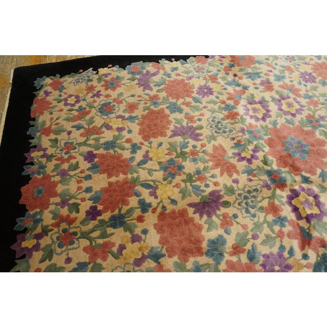 1920s Colorful Coral Purple Blue Green Chinese Art Deco Carpet by Fette ...