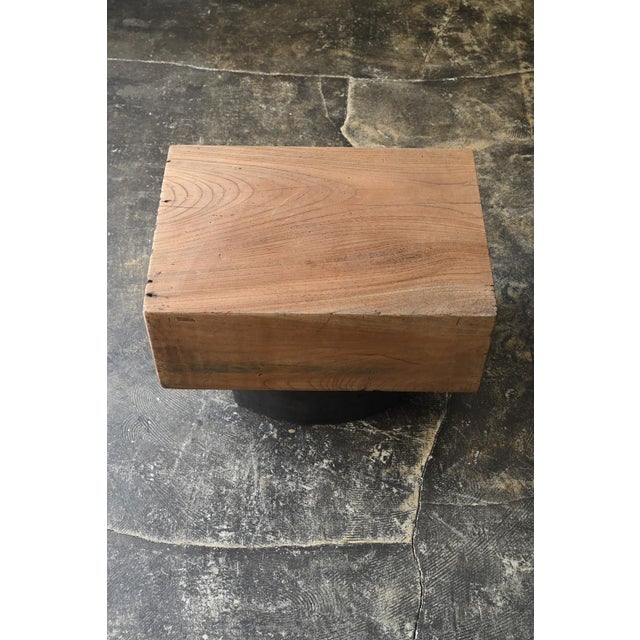 Mid 20th Century Small Old Japanese Low Table Made of Zelkova Wood/Modern Side Table For Sale - Image 6 of 18