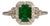 Zambian Emerald Ring With Earth-Mined Diamond Accents in Solid 14k Gold, 7x5mm For Sale
