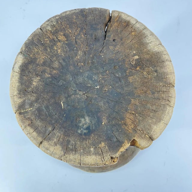 Early 20th Century Old Tonga Stool MATTER COLLECTION For Sale - Image 4 of 7