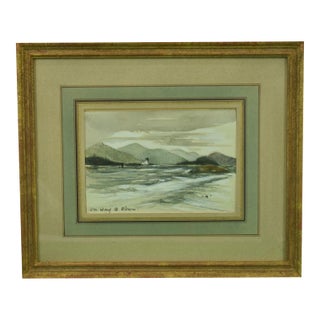 Mid 20th Century Scottish Watercolour on Way to Oban For Sale