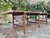 Antique French Folding Garden Table Set with Benches, Pine and Chestnut, 1890s, Set of 3 For Sale - Image 5 of 18