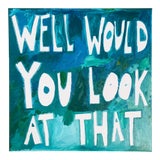 Image of Blue Abstract Oil Painting by Virginia Chamlee For Sale