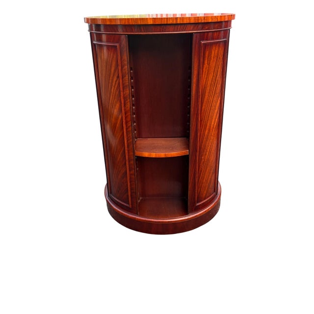 Late 20th Century Mahogany Revolving Bookcase Ethan Allen For Sale In New York - Image 6 of 12