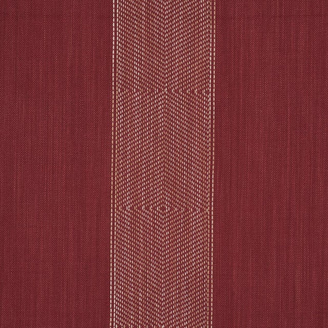 Traditional Schumacher Universal Stripe Fabric In Ruby For Sale - Image 3 of 5