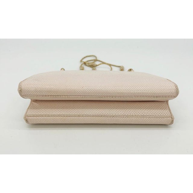 Late 20th Century Late 20th Century Judith Leiber Pink Lizard Crystal Strap Bag For Sale - Image 5 of 11