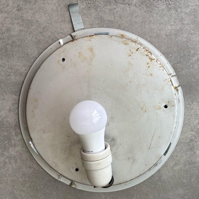 Model 11619 Ceiling Lamp in Glass and Steel by Harald Notini for Böhlmarks, Sweden, 1940s For Sale - Image 9 of 10