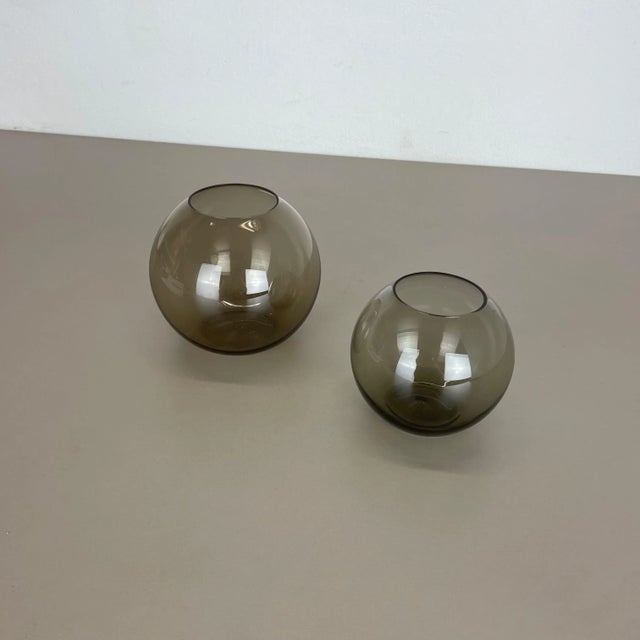 Wilhelm Wagenfeld Turmalin Ball Vases attributed to Wilhelm Wagenfeld for WMF, Germany, 1960s, Set of 2 For Sale - Image 4 of 18