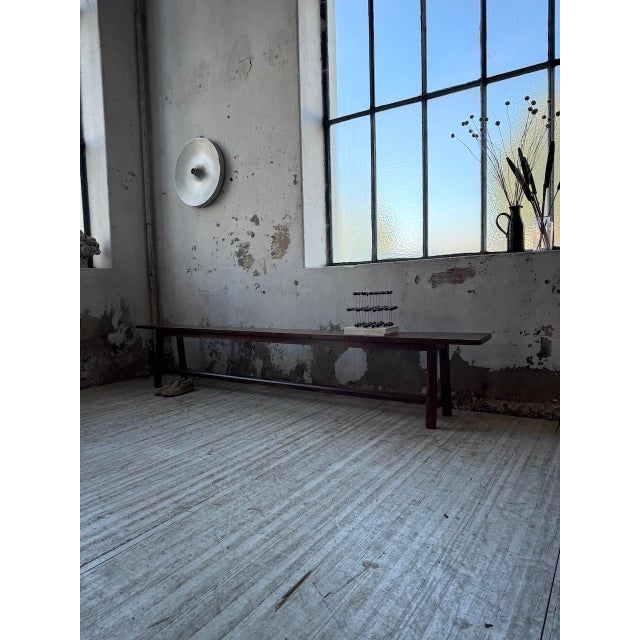 Oak Farmhouse Bench, 1890s For Sale - Image 4 of 18