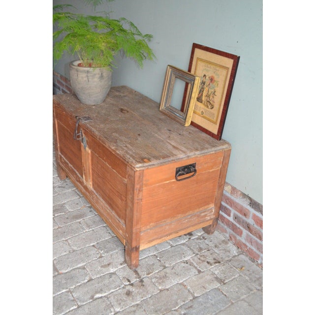Antique Pine Blanket Chest For Sale - Image 3 of 7