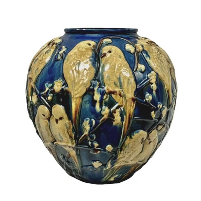 "Love Birds" Ceramic Pottery Vase by Muncie Pottery For Sale - Image 12 of 12