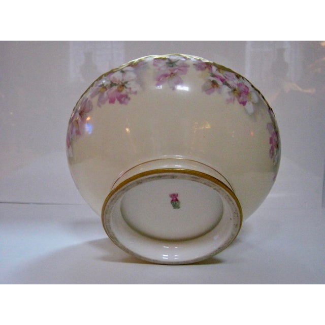 Antique French Limoges Hand Painted Floral Punch Bowl Chairish