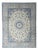 Hand-Knotted Nain 9LA Oriental Rug with Silk in Cream & Blue For Sale