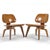 Wood Eames Rare Matched Pair of Walnut LCW Lounge Chairs For Sale - Image 7 of 9