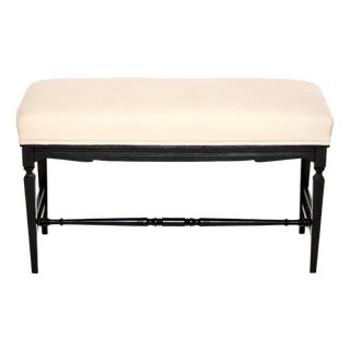 Antique Victorian Ebonised Bench, 1890s For Sale