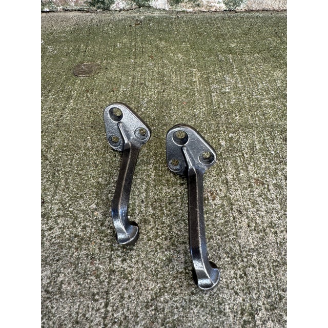 Metal Vintage, Gunmetal Wall Hook For Sale - Image 7 of 10