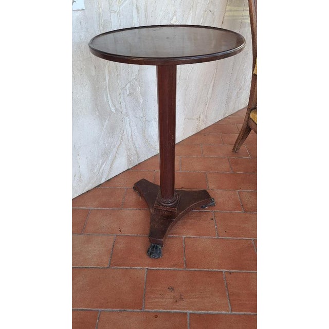 Second Empire / Napoleon III (1852 - 1870)Empire style coffee table in solid mahogany with lion's paw base - late 19th...