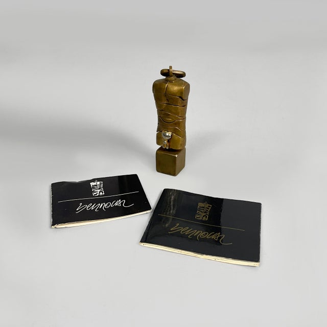 Spanish Golden Metal Micro David Off Sculpture by Miguel Berrocal, 1969-71 For Sale - Image 14 of 14