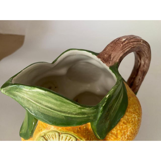 Majolica Ceramic Free Form Fruits Jug or Pitcher, 1960 For Sale - Image 10 of 14