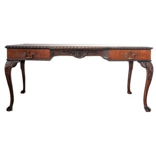 Early 20th Century Edwardian Desk with Lion Paw Feet For Sale