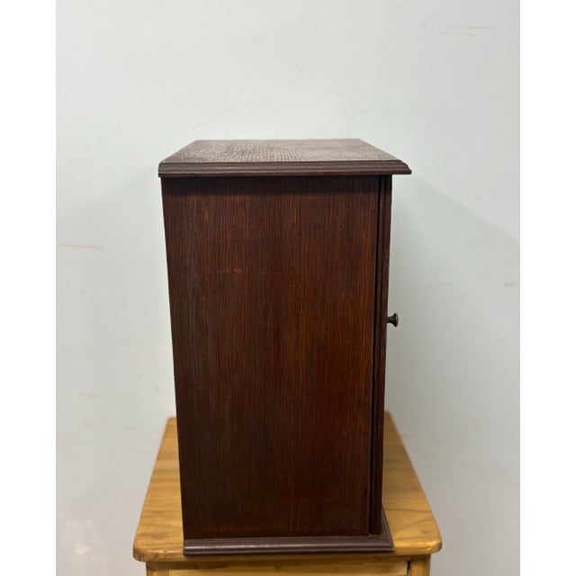 Brown Antique English Oak Cabinet For Sale - Image 8 of 8
