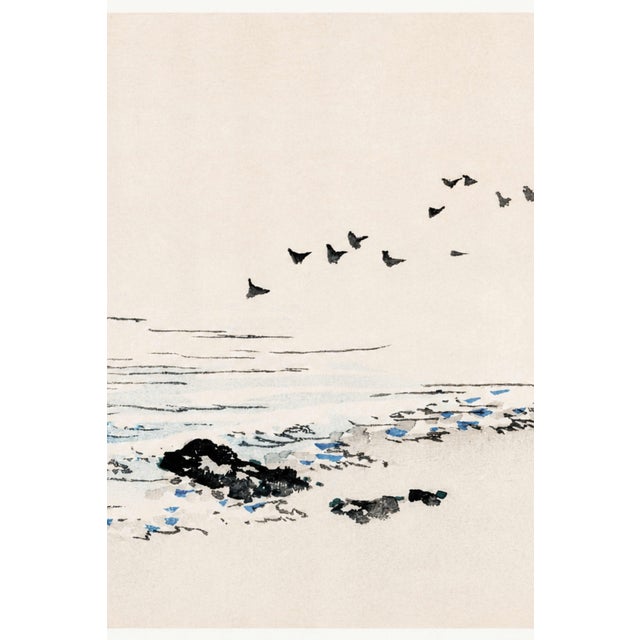 Contemporary Beach Scenery by Kōno Bairei, Vintage Japanese Art Print Reproduction, 24" X 16" For Sale - Image 3 of 8