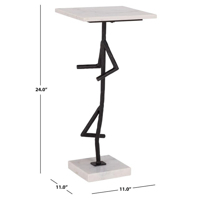 Contemporary Warso Marble Side Table In For Sale - Image 3 of 8