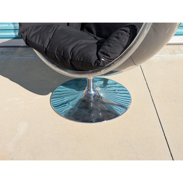 1990s Mid Century Lucite Hanging 'Bubble Chair' by Eero Aarnio for Adelta, Signed For Sale In Los Angeles - Image 6 of 11