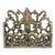 Vintage French Fleur De Lis Metal Business Card Holder For Sale