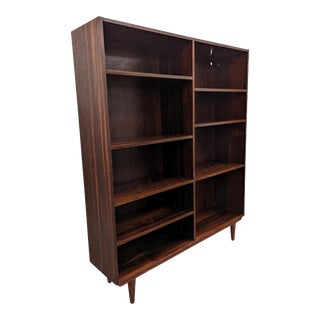 1950s Vintage Danish Mid Century Rosewood Bookcase For Sale