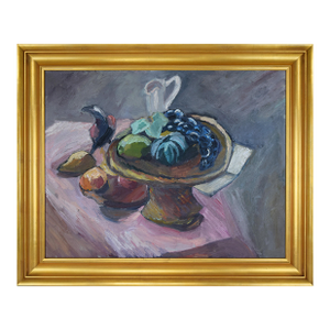 Vintage Modernist Post Impressionist Cubist Still Life Painting
