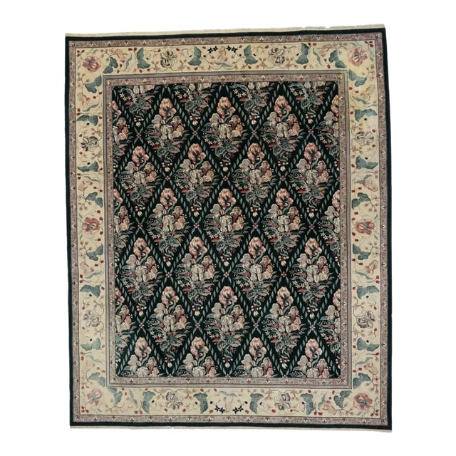 Vintage Chinese Floral Rug - 07'10 x 09'06 For Sale