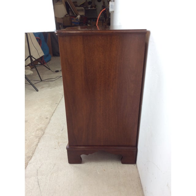 English Antique Mahogany Chest of Drawers With Brass Hardware For Sale - Image 3 of 12