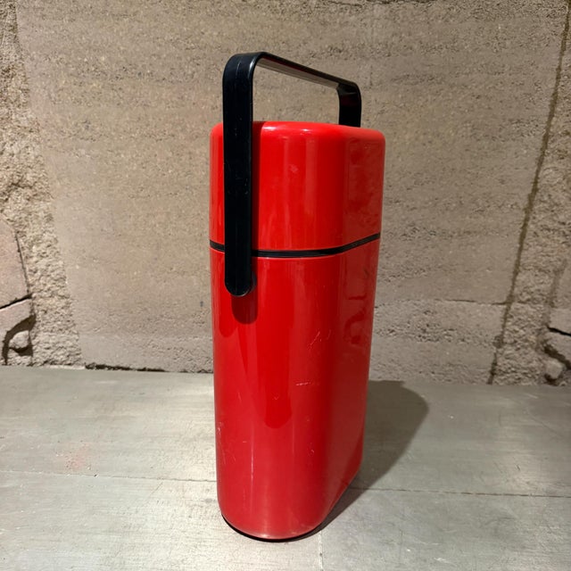 1970s Vintage Red Byo Insulated Two-Bottle Wine Cooler Richard Carlson Décor Australia For Sale - Image 5 of 15