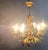 Vintage Gilt Metal Pineapple Leaf Chandelier, 1960s For Sale - Image 8 of 9