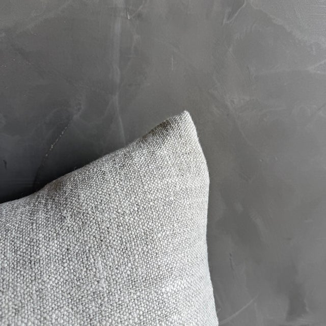 Not Yet Made - Made To Order Otis Belgian Linen Lumbar in Greige 15 X 25 With Down Insert For Sale - Image 5 of 6