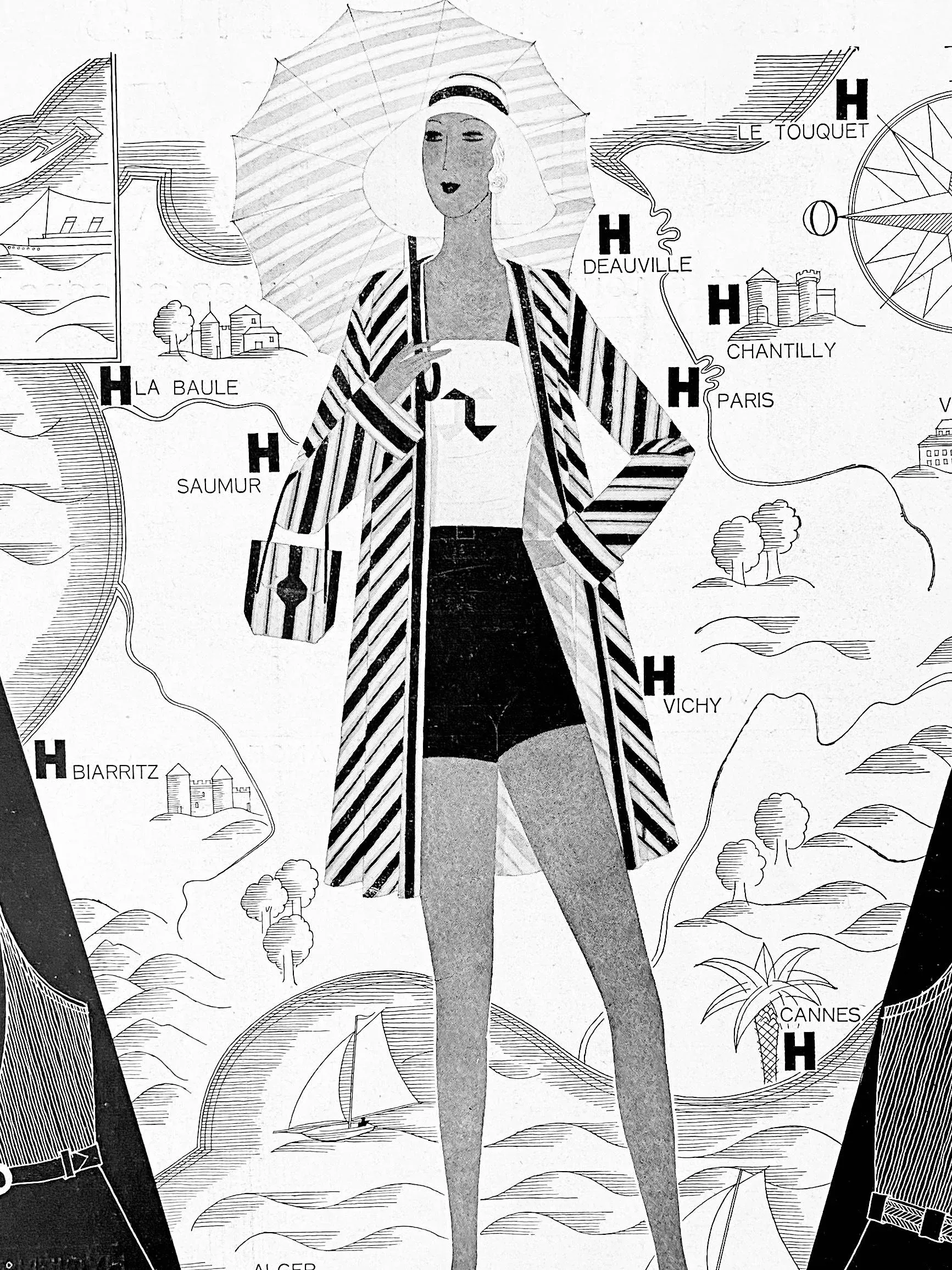 フランス雑誌L'ILLUSTRATION 1924年発行 HERMESオリジナル Hermès L'alphabet des Métiers 90