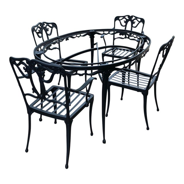 Brown Jordan MidCentury Florentine Patio/Dining Table With Chairs Set