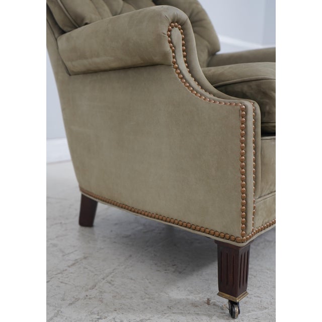 Animal Skin Pair Hancock & Moore Suede Lounge Chairs For Sale - Image 7 of 18