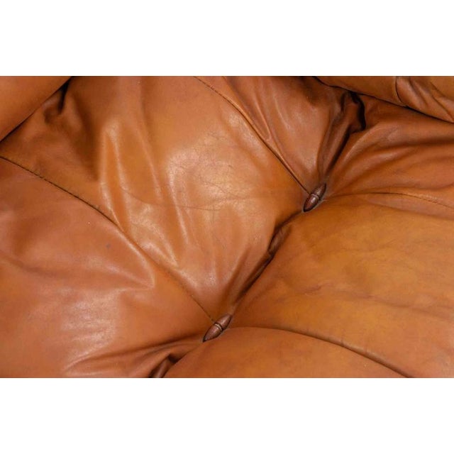 Animal Skin Vintage Leather Armchair for INSA, Italy, 1970s For Sale - Image 7 of 8