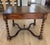 John-Richard 39" X 39" X 30"h Eur-03-0108 Leather Top Walnut Game Table (Mah Jongg) and 4 Red Palecek Bamboo Chippendale Style Dining Chairs For Sale In Palm Springs - Image 6 of 10