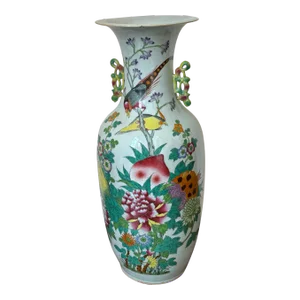 Mid 19th Century Multi-Colored Chinese Vase
