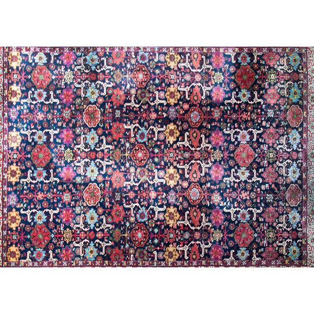 Navy Blue Early 20th Century German Tetex Rug For Sale - Image 8 of 15
